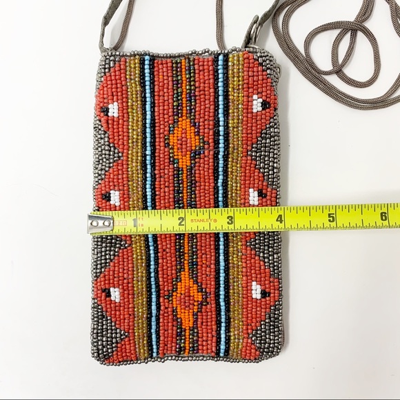 Boho | Small Southwestern-style Beaded Bag - Picture 8 of 9